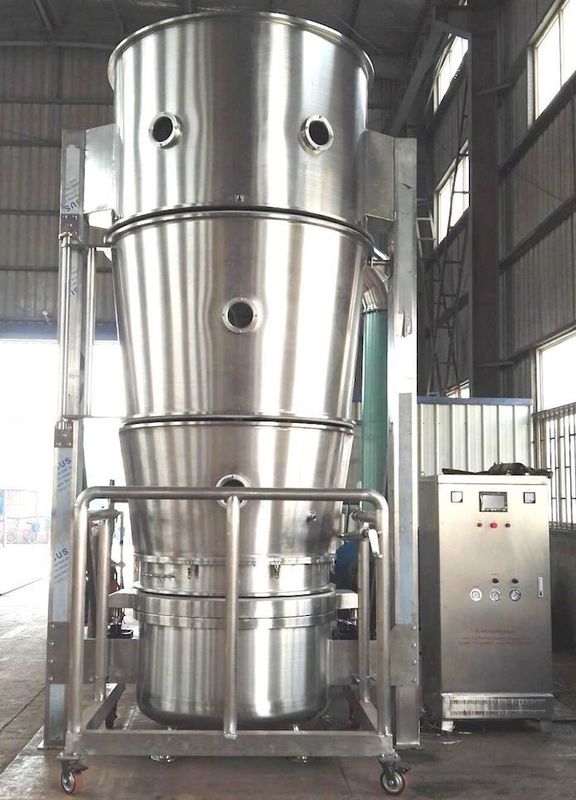 Bottom Spraying  0.6Mpa Fluidized Bed Coating Equipment